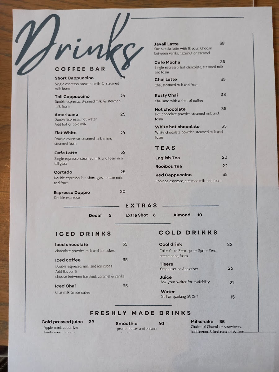 Javali Café Photo Menu 3