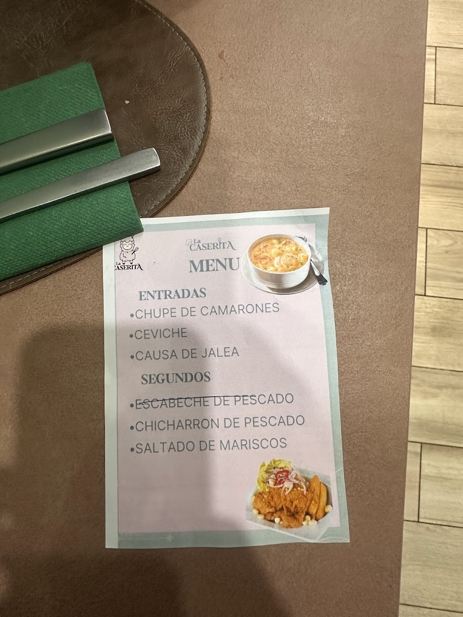 La Caserita Photo Menu 2