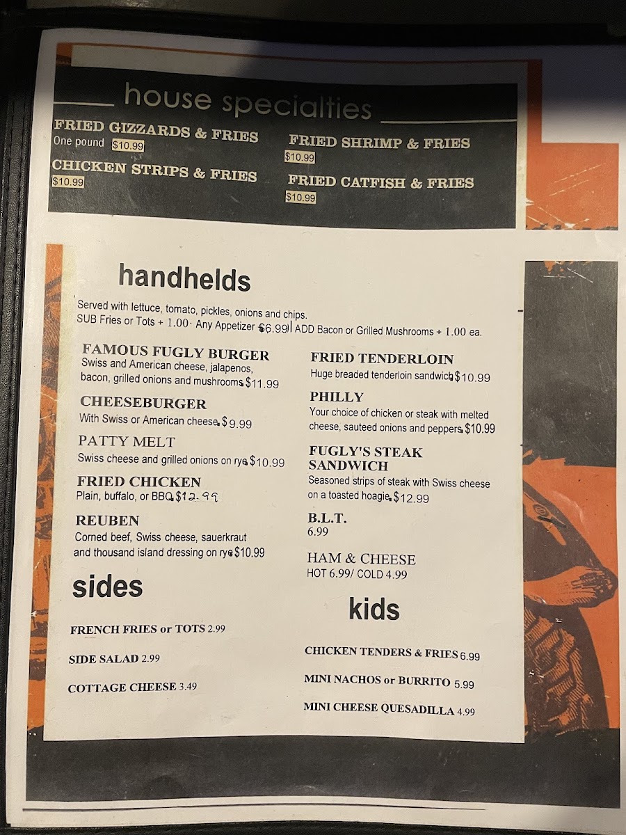 Fugly's Bar & Grill Photo Menu 1