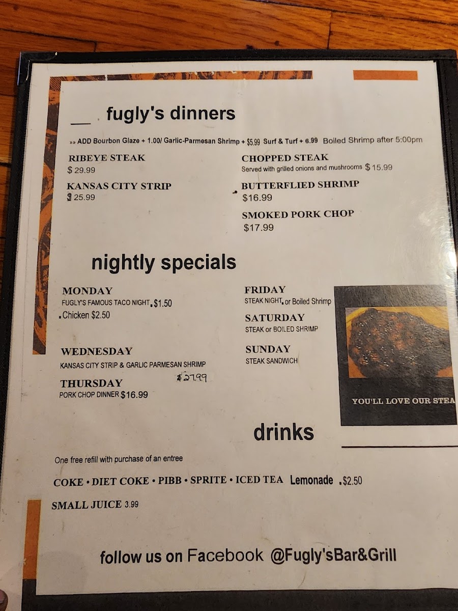 Fugly's Bar & Grill Photo Menu 5