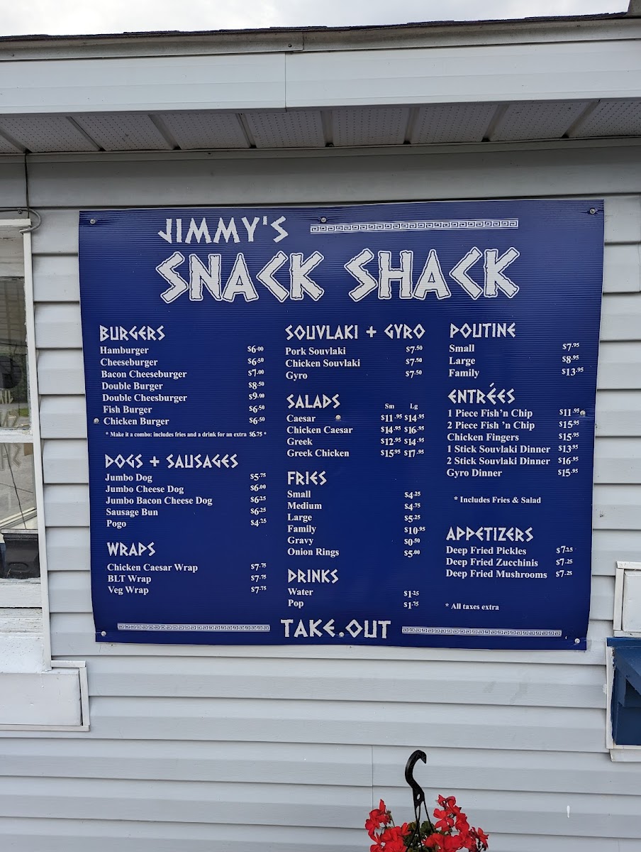 Jimmy's Snack Shack Photo Menu 2