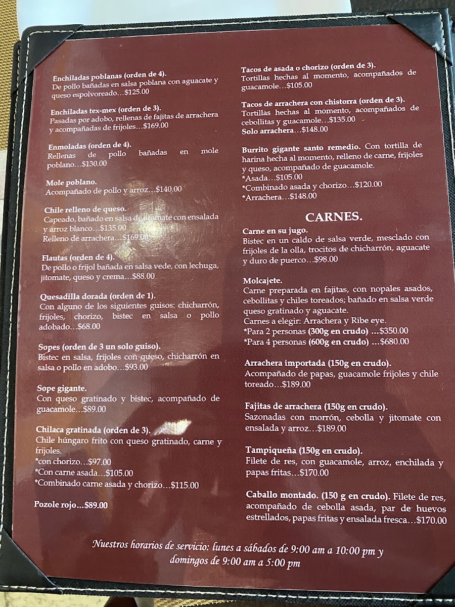Restaurante Santo Remedio Photo Menu 2