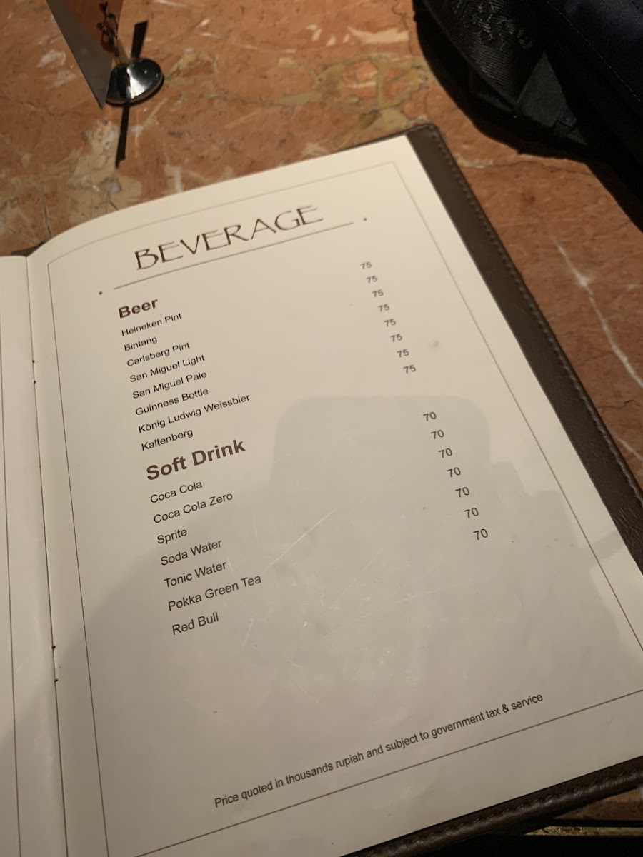 Cloud Lounge Jakarta (Rooftop) Photo Menu 4