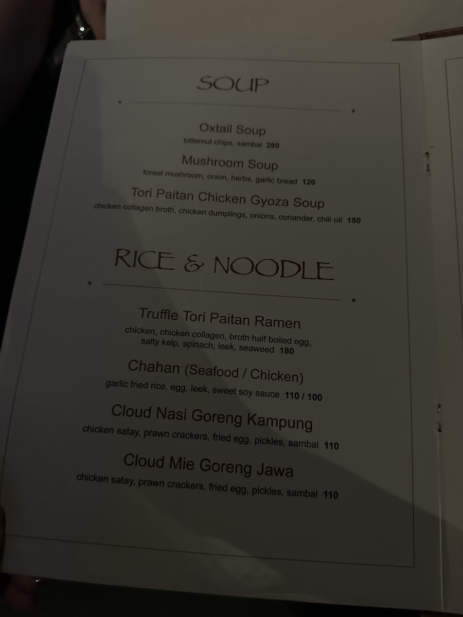 Cloud Lounge Jakarta (Rooftop) Photo Menu 7