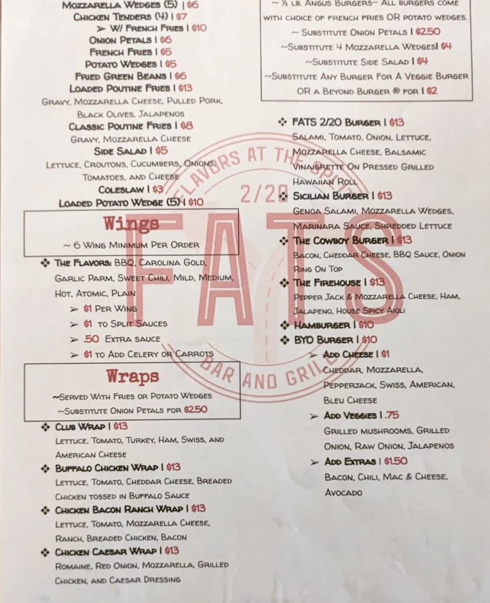 Flavors At The Split 2/20 (F.A.T.S 2/20) Photo Menu 2