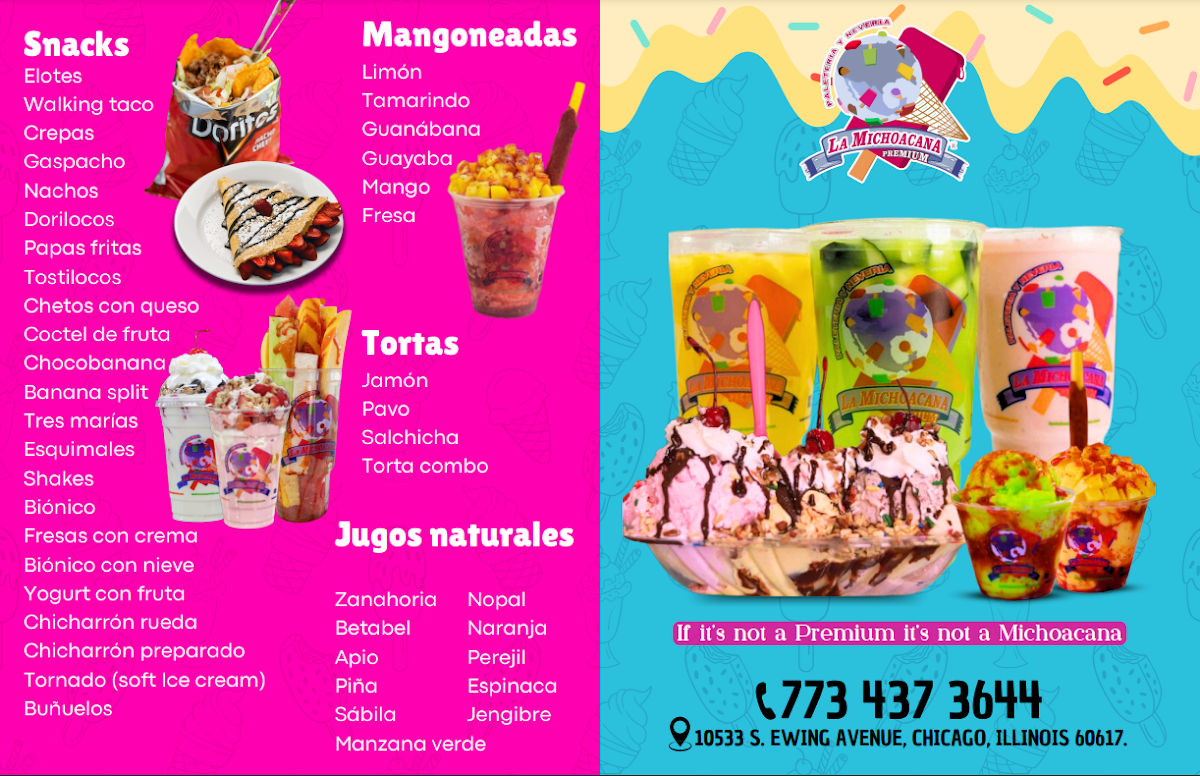 La Michoacana Premium East Side-Chicago Photo Menu 2