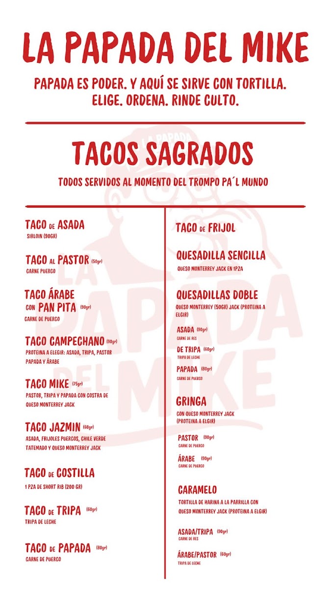 La Papada del Mike Taquería Photo Menu 1