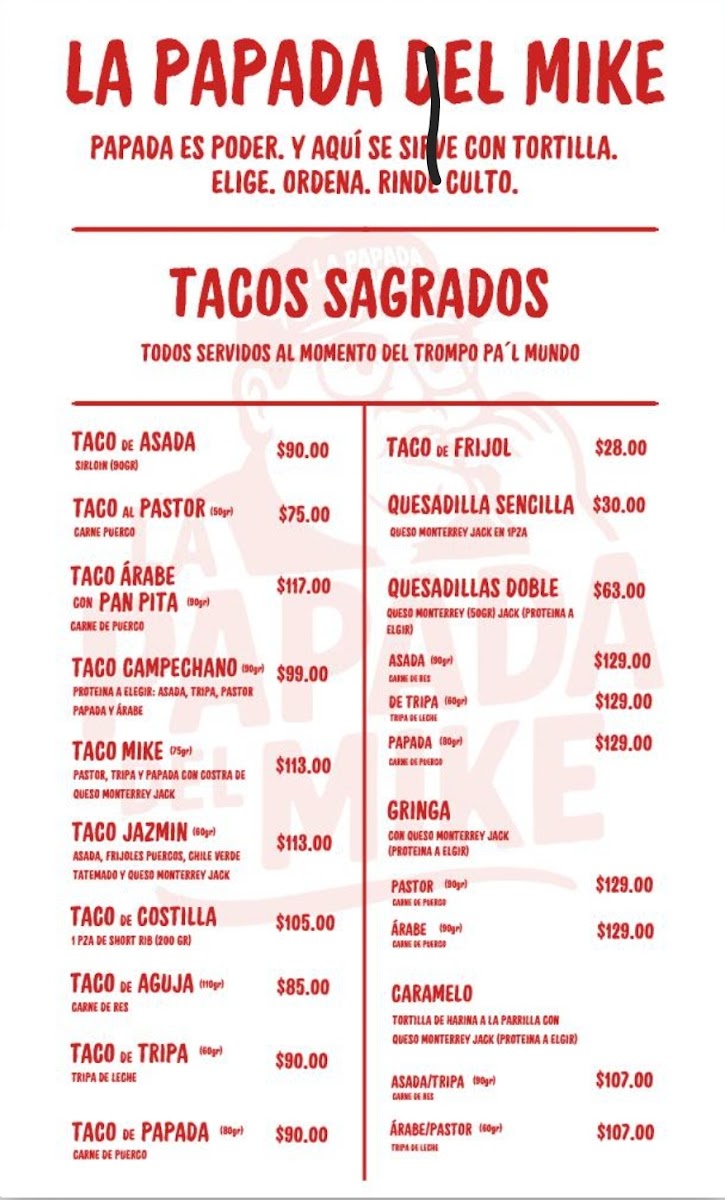 La Papada del Mike Taquería Photo Menu 9