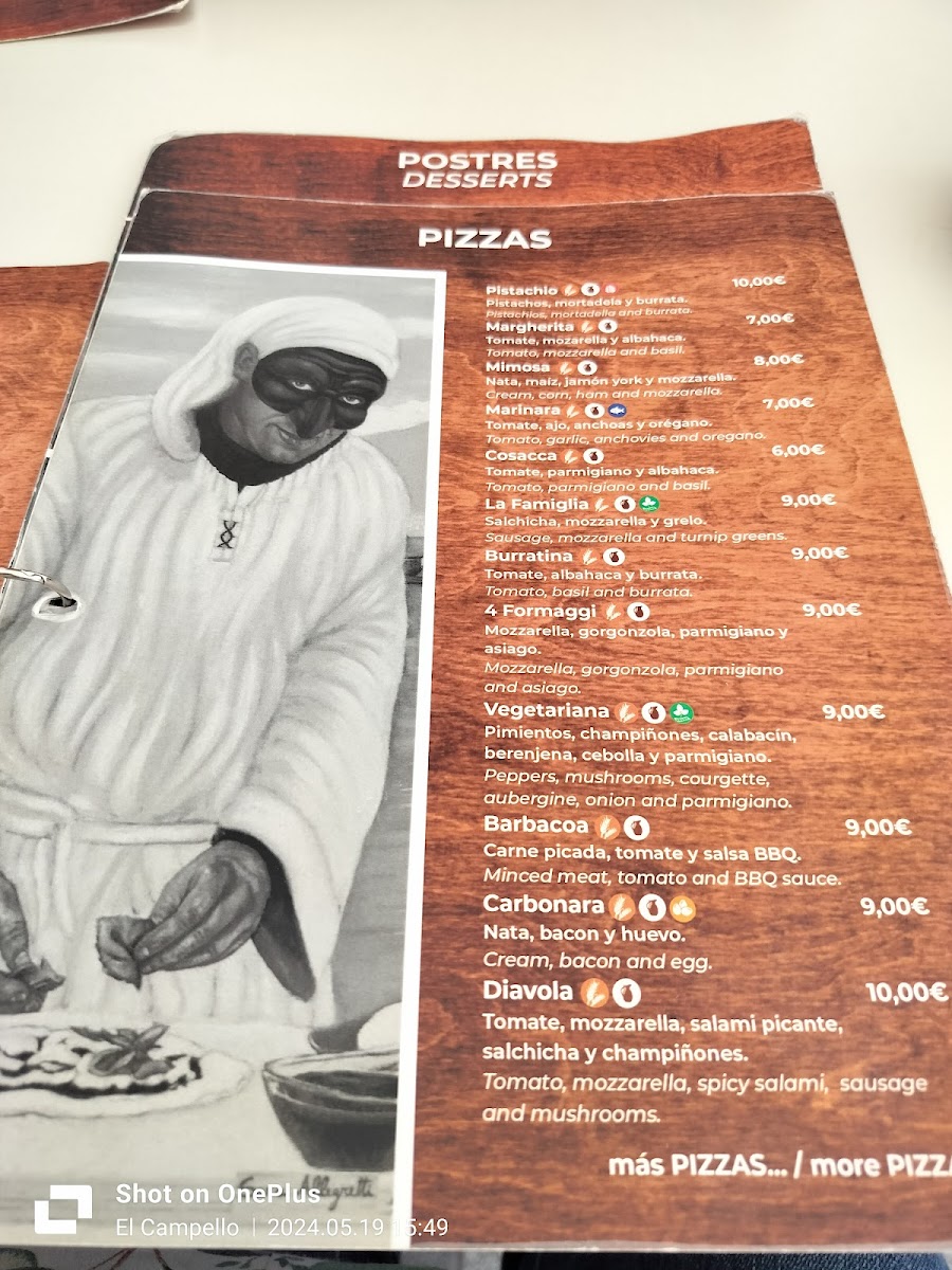 Restaurante Pizzería La famiglia Photo Menu 8
