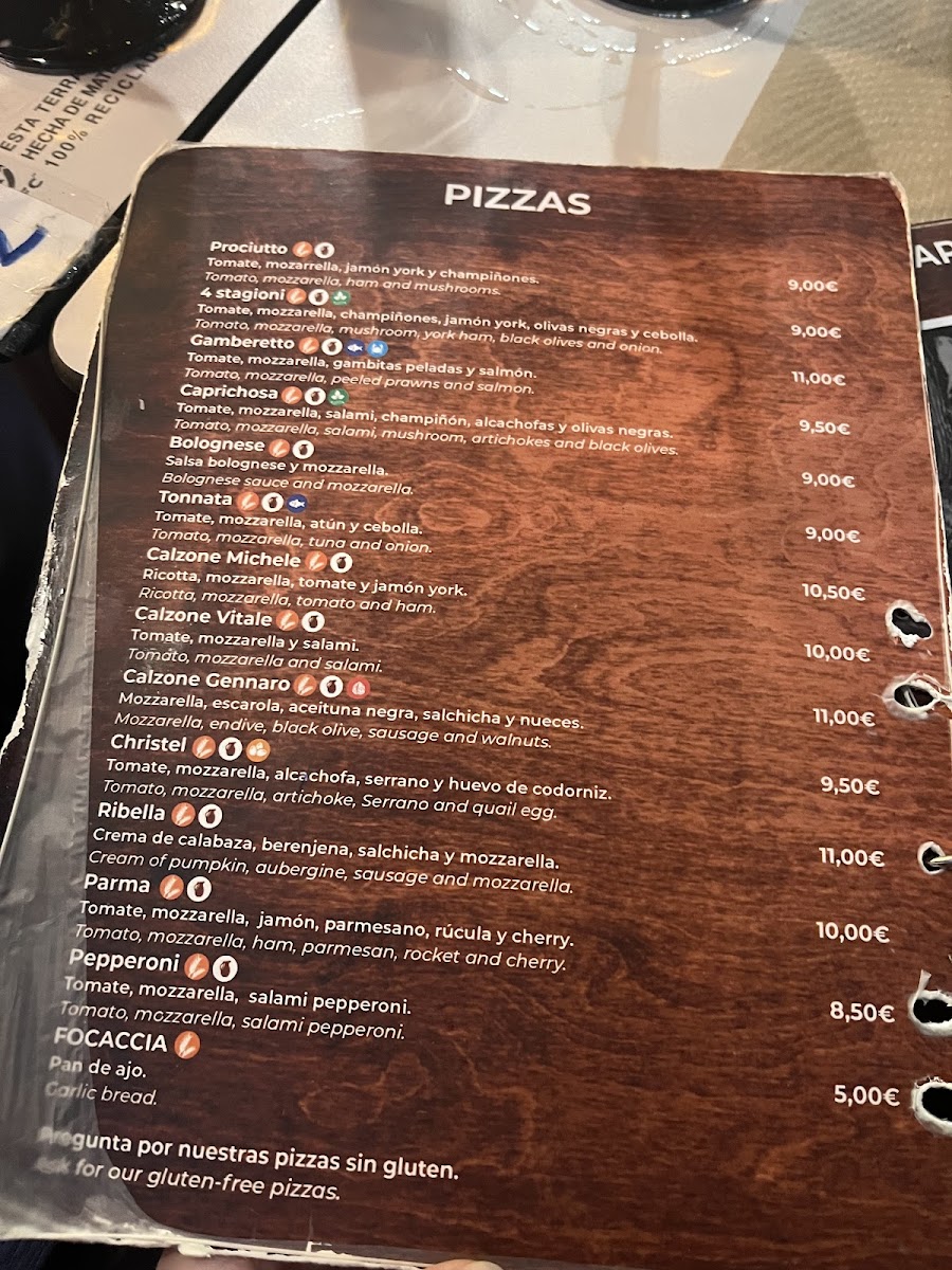 Restaurante Pizzería La famiglia Photo Menu 9