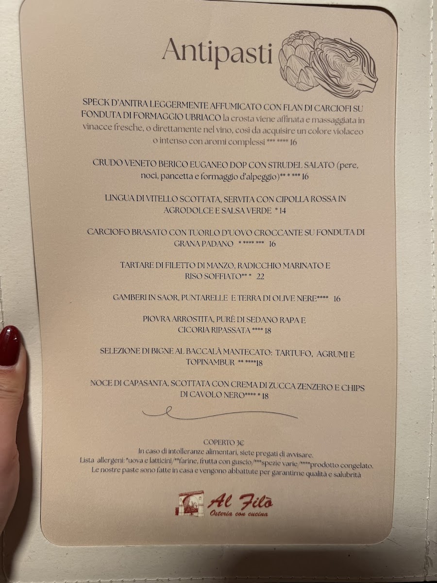 Osteria Ristorante Al Filò Photo Menu 1