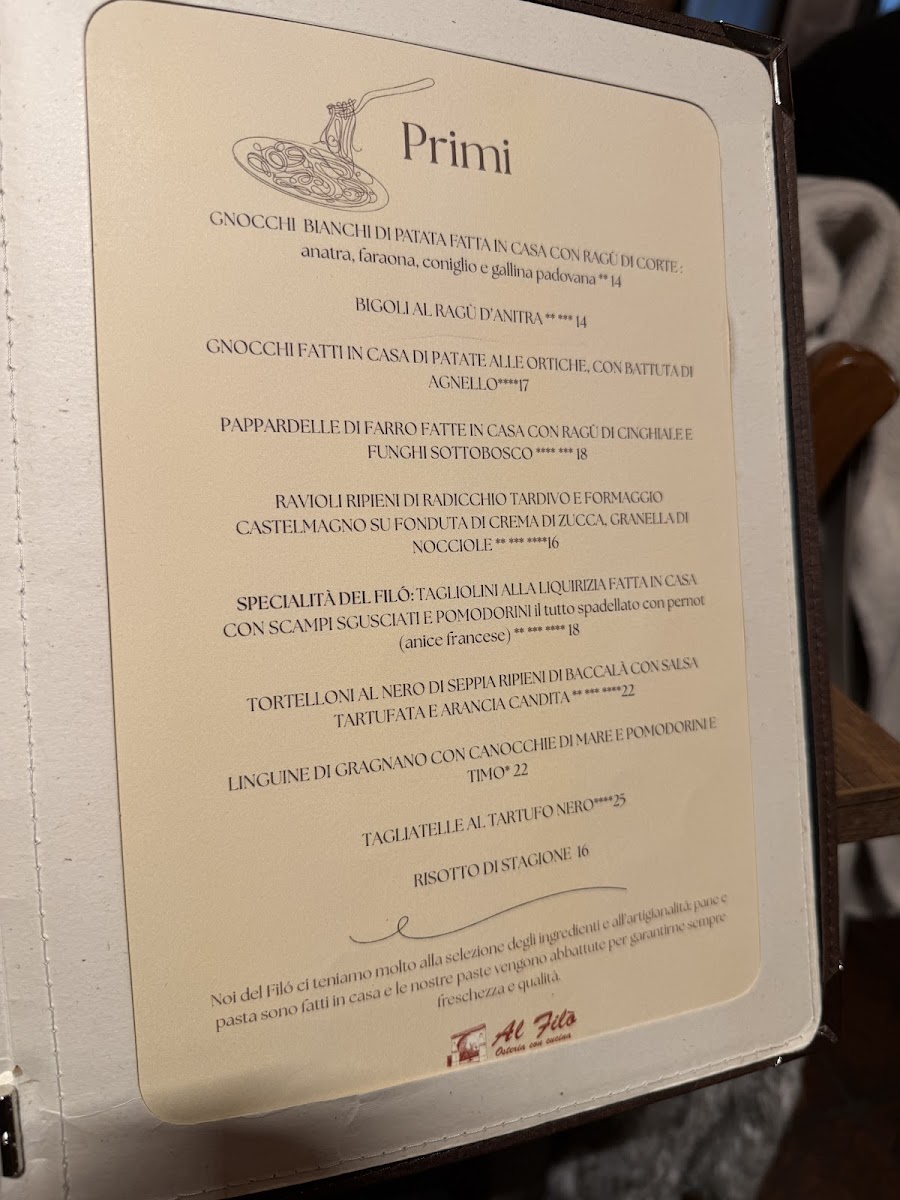 Osteria Ristorante Al Filò Photo Menu 4