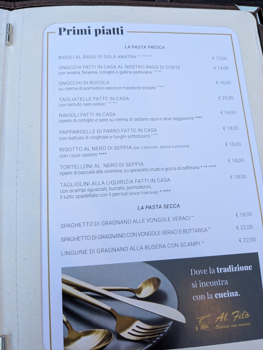Osteria Ristorante Al Filò Photo Menu 5