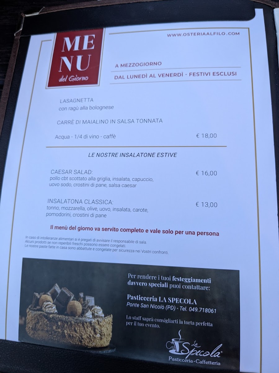 Osteria Ristorante Al Filò Photo Menu 7