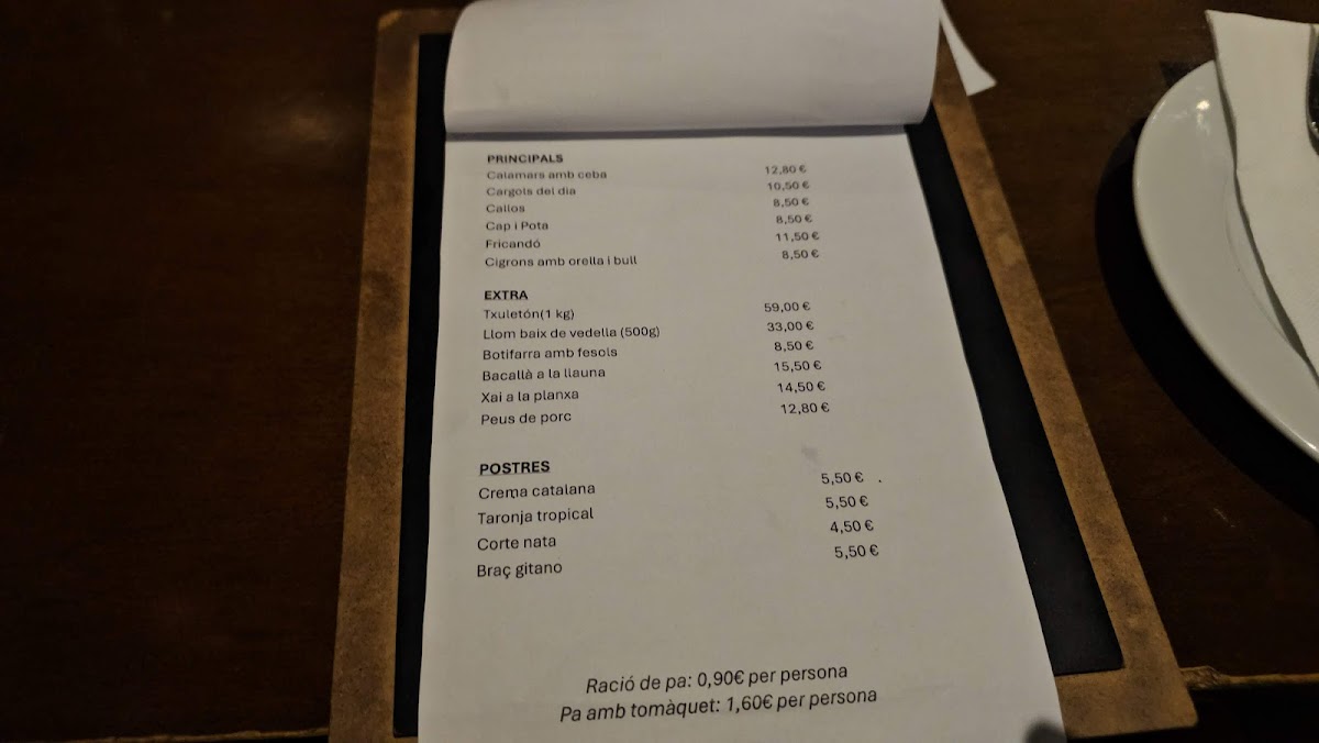 Bodega Manolo Photo Menu 10