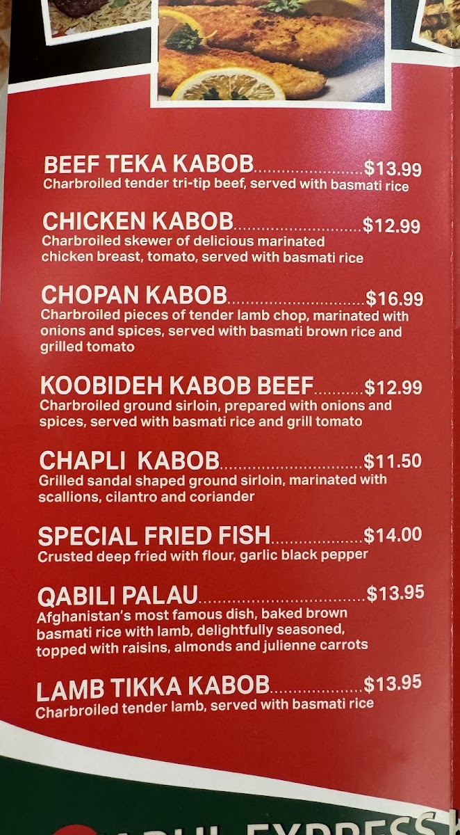 KABUL EXPRESS KABOB Photo Menu 2
