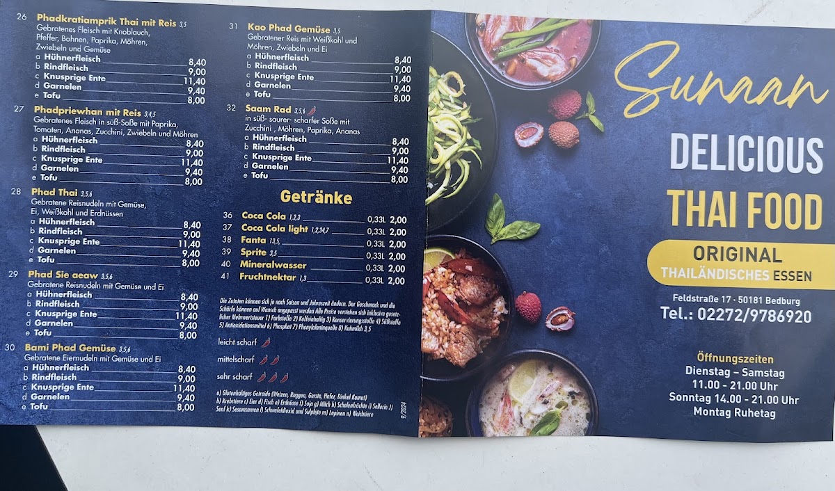 Sunaan Thai Imbiss Photo Menu 8