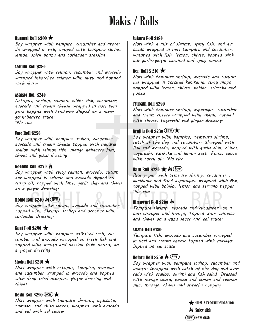 Hana Sushi Garzas Photo Menu 3