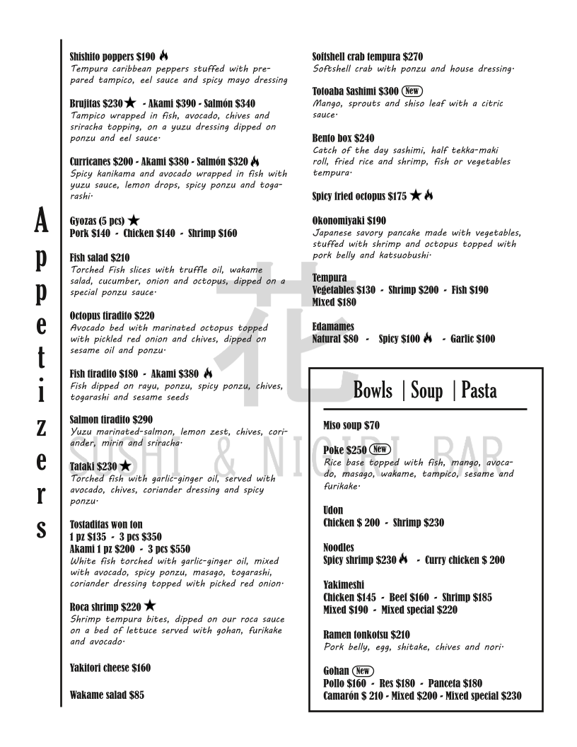 Hana Sushi Garzas Photo Menu 6