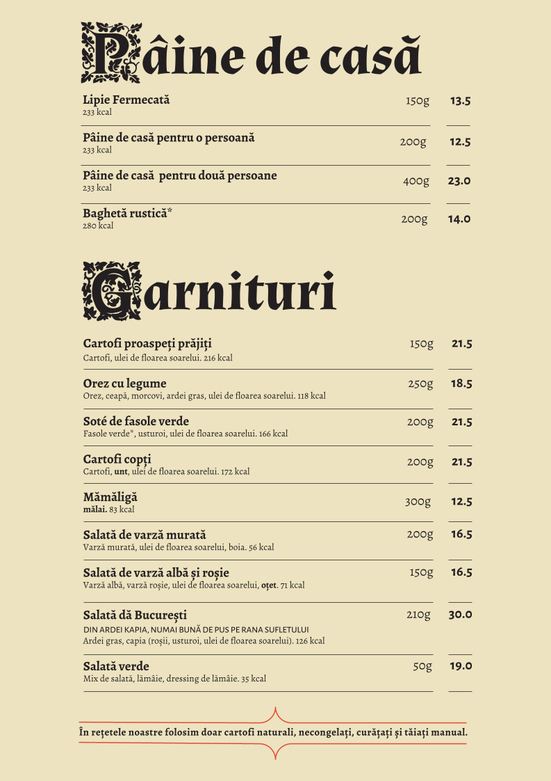 Restaurant Hanu' lui Manuc Photo Menu 9