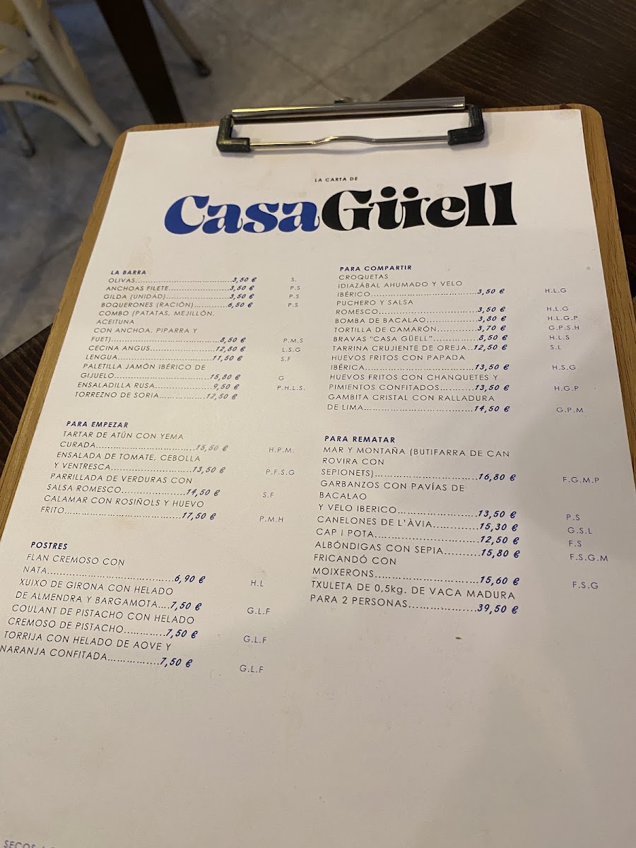 Casa Güell Photo Menu 10