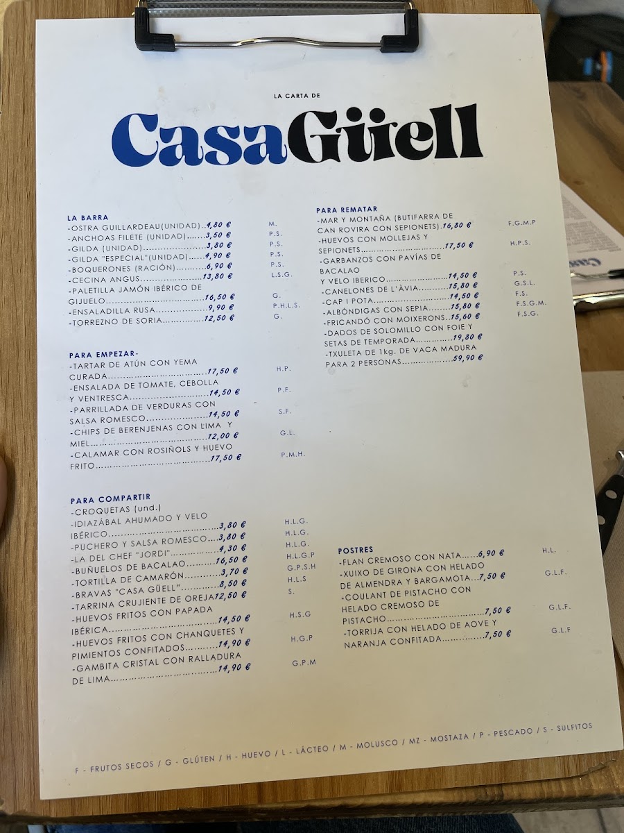 Casa Güell Photo Menu 5