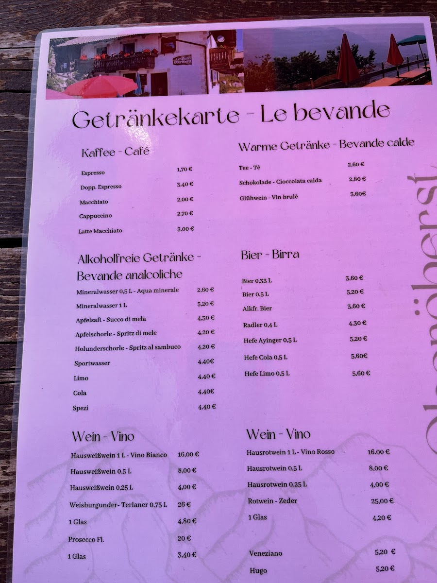 Gasthaus Oberöberst Photo Menu 1