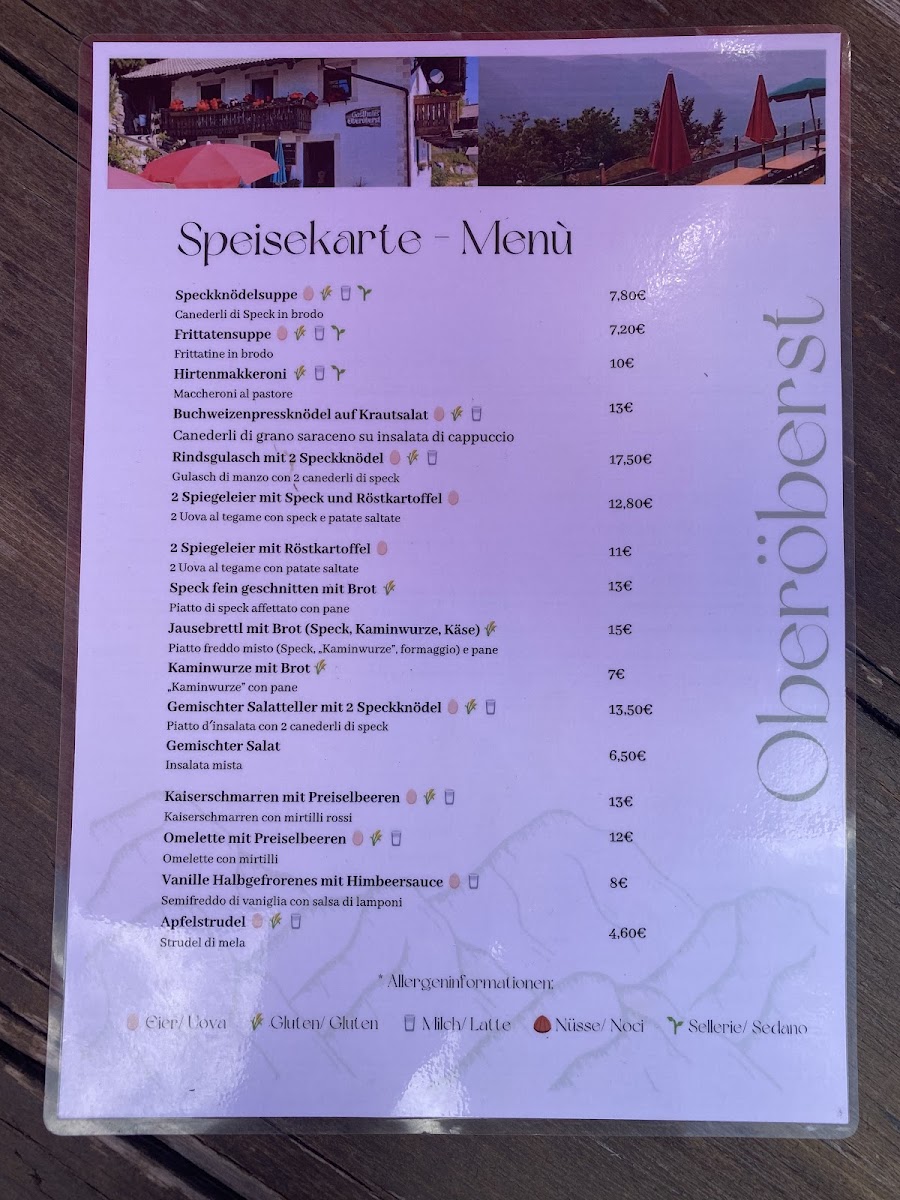 Gasthaus Oberöberst Photo Menu 5