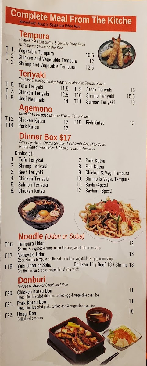 Mei Hibachi Photo Menu 1
