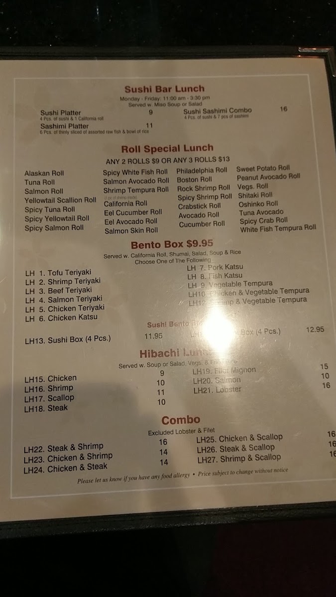 Mei Hibachi Photo Menu 4