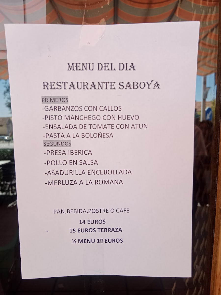 BAR RESTAURANTE SABOYA. Photo Menu 2