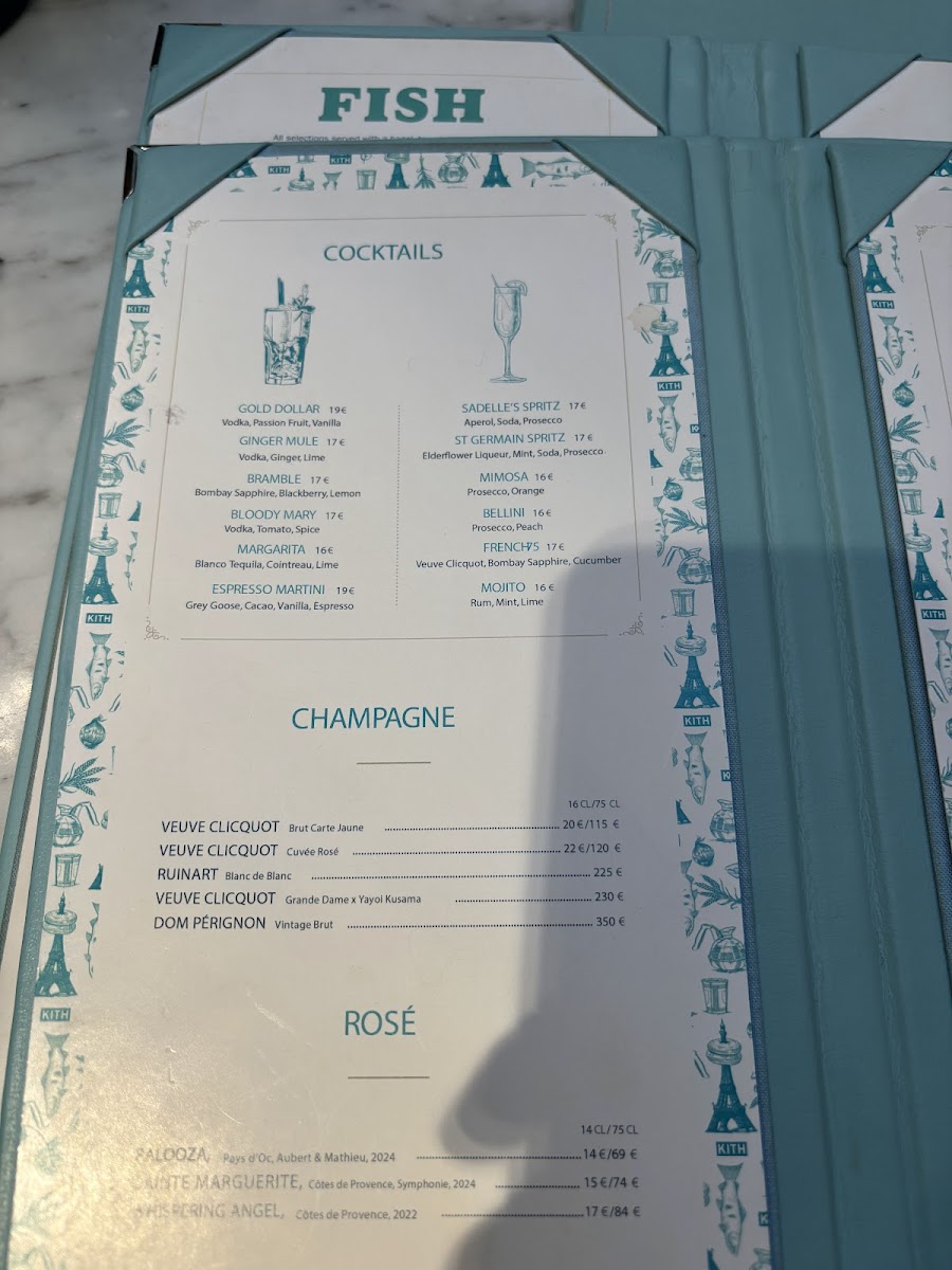 Sadelle's at Kith Paris Photo Menu 2