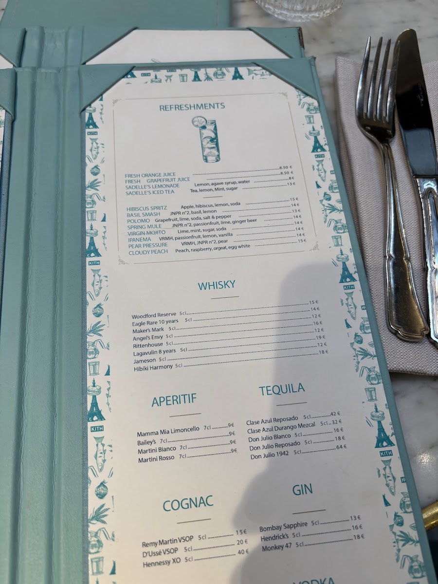 Sadelle's at Kith Paris Photo Menu 4