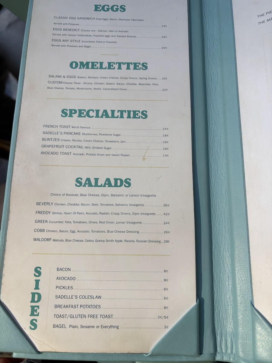 Sadelle's at Kith Paris Photo Menu 7