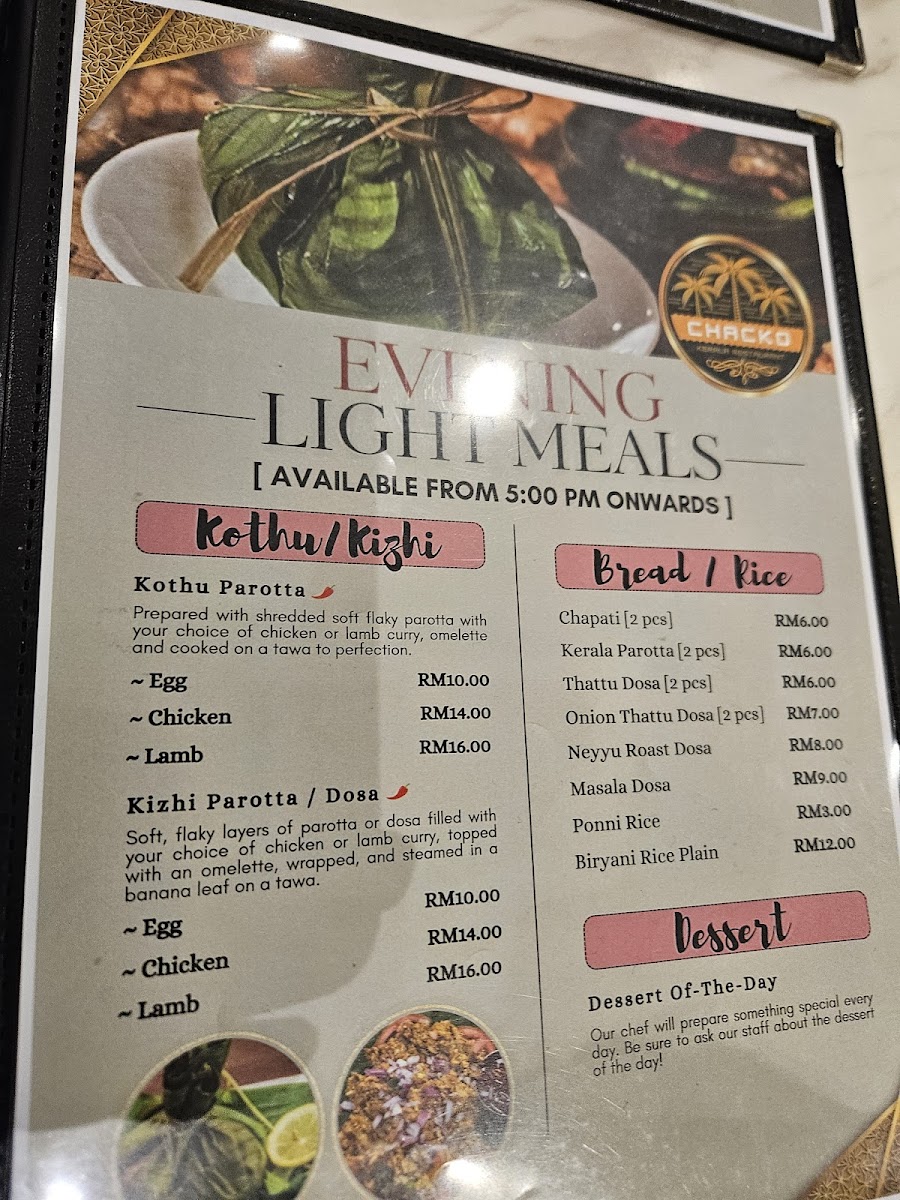 Chacko Restaurant Photo Menu 3