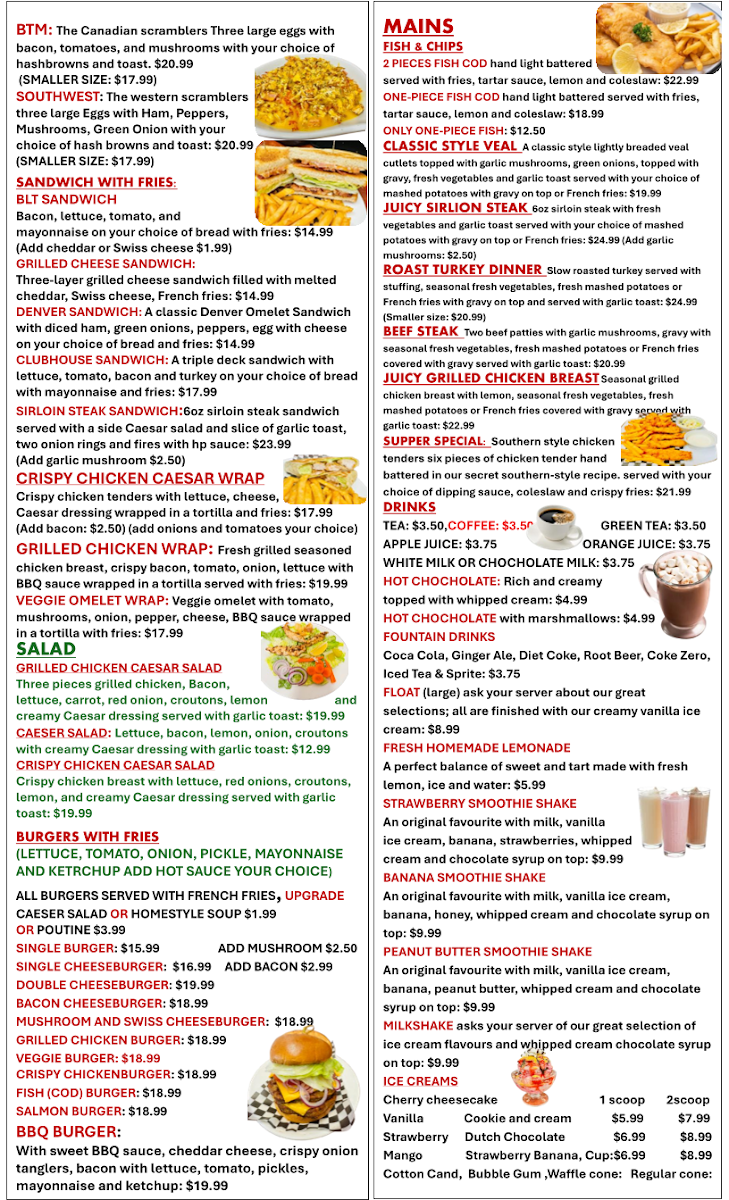 Crispy's Diner Restaurant Photo Menu 3