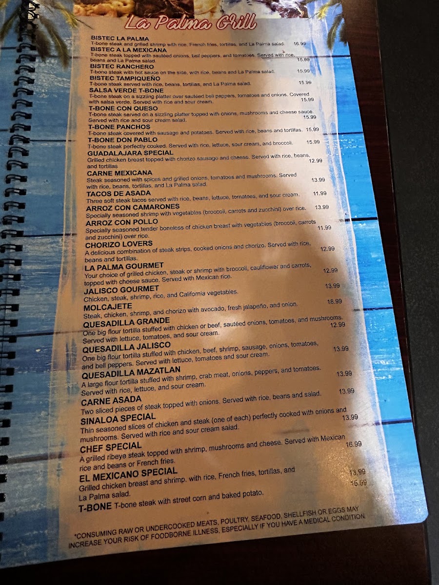 La Palma Mexican grill Photo Menu 1