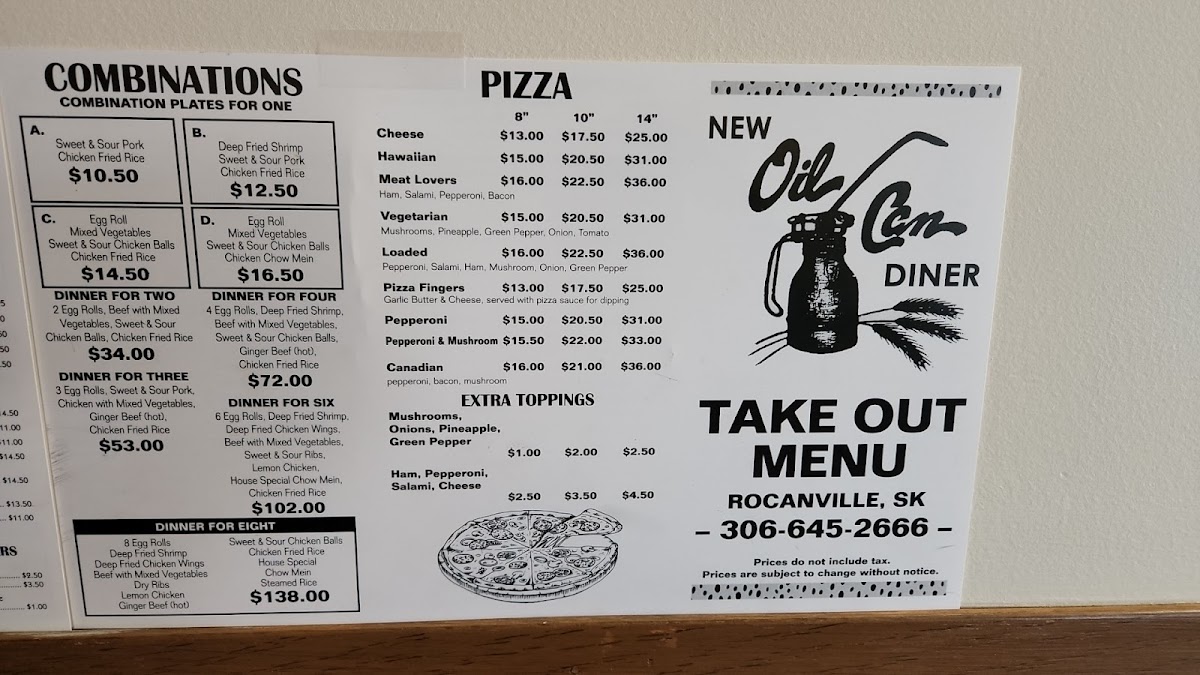New Oil Can Diner Photo Menu 2
