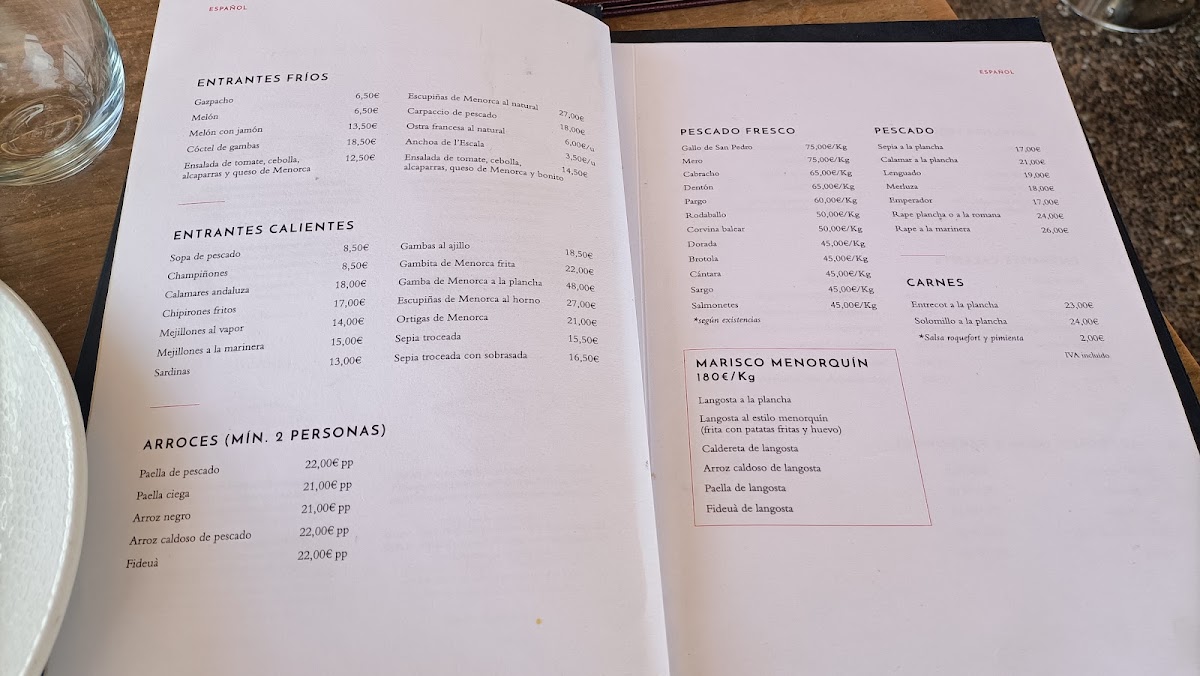 Cap Roig Photo Menu 3