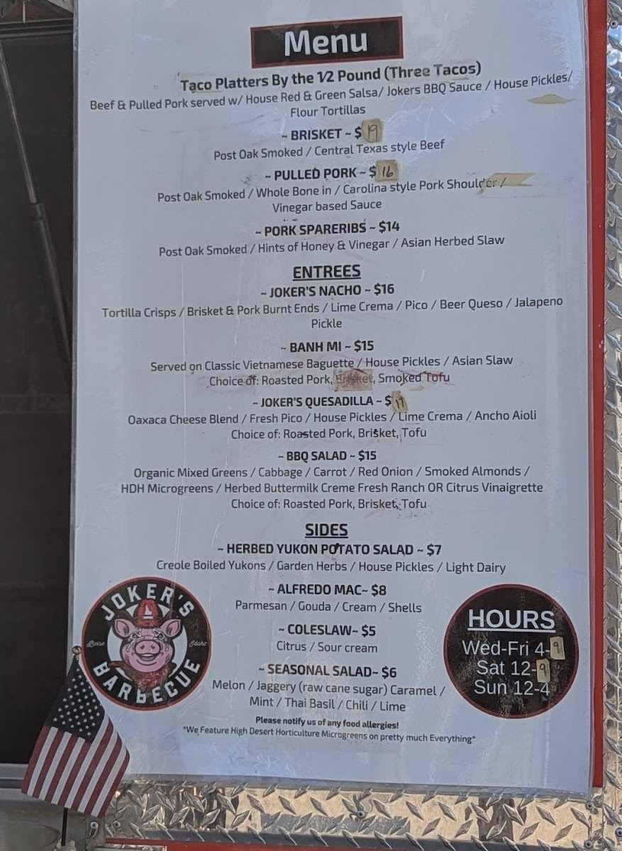 Jokers Barbecue Photo Menu 4