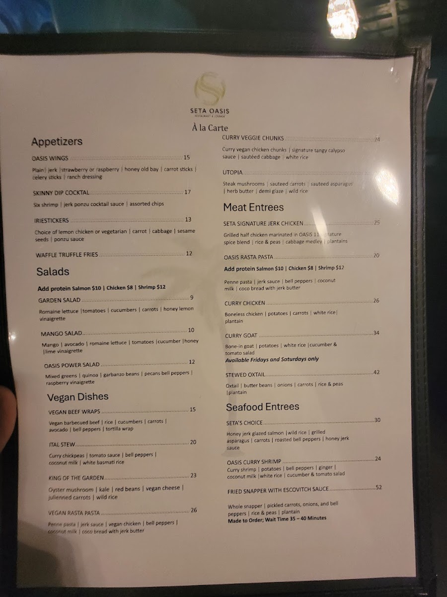 Seta Oasis Restaurant & Lounge Photo Menu 1