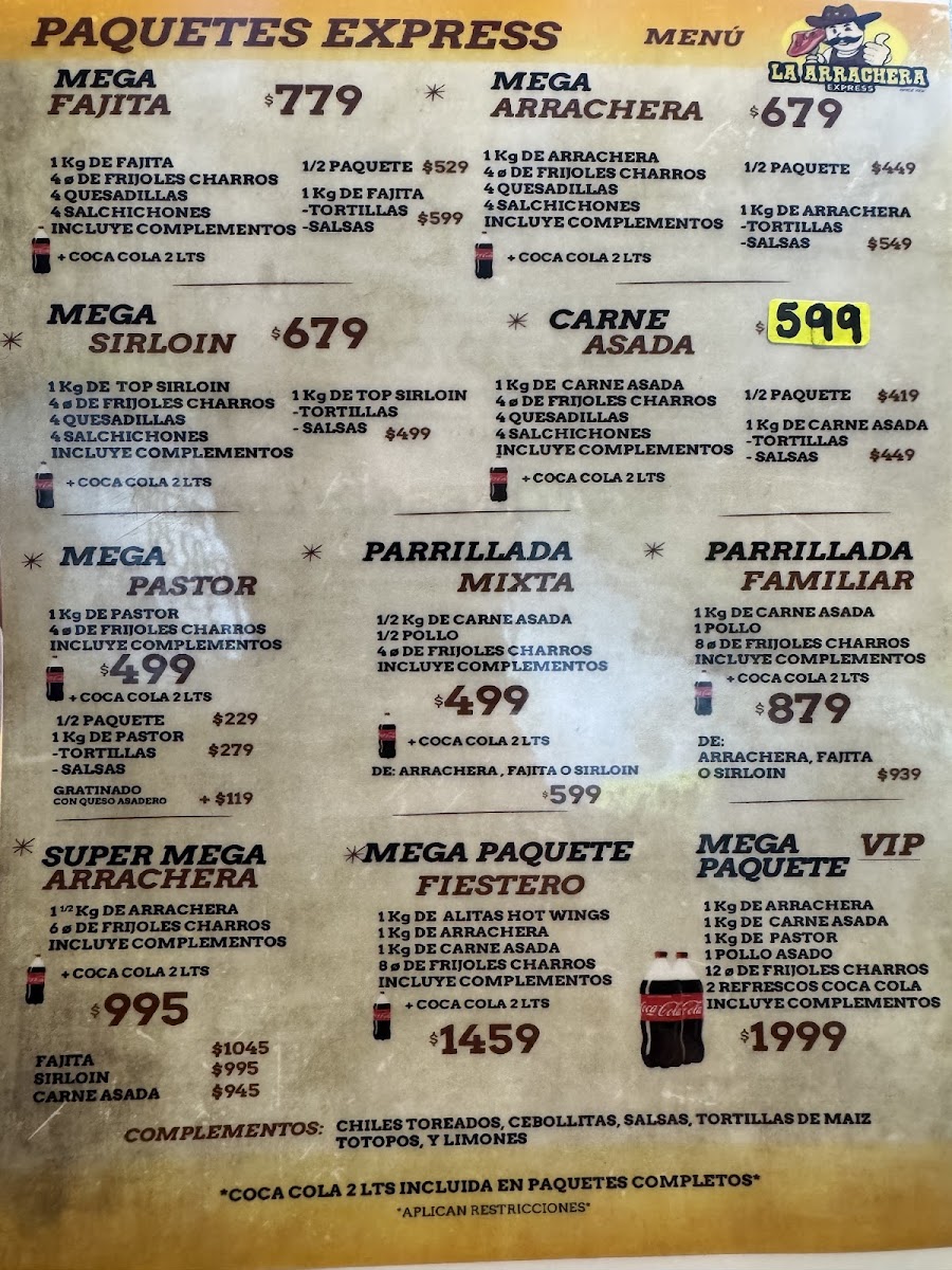 La Arrachera Express Photo Menu 2