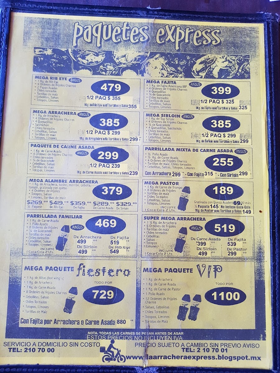 La Arrachera Express Photo Menu 8