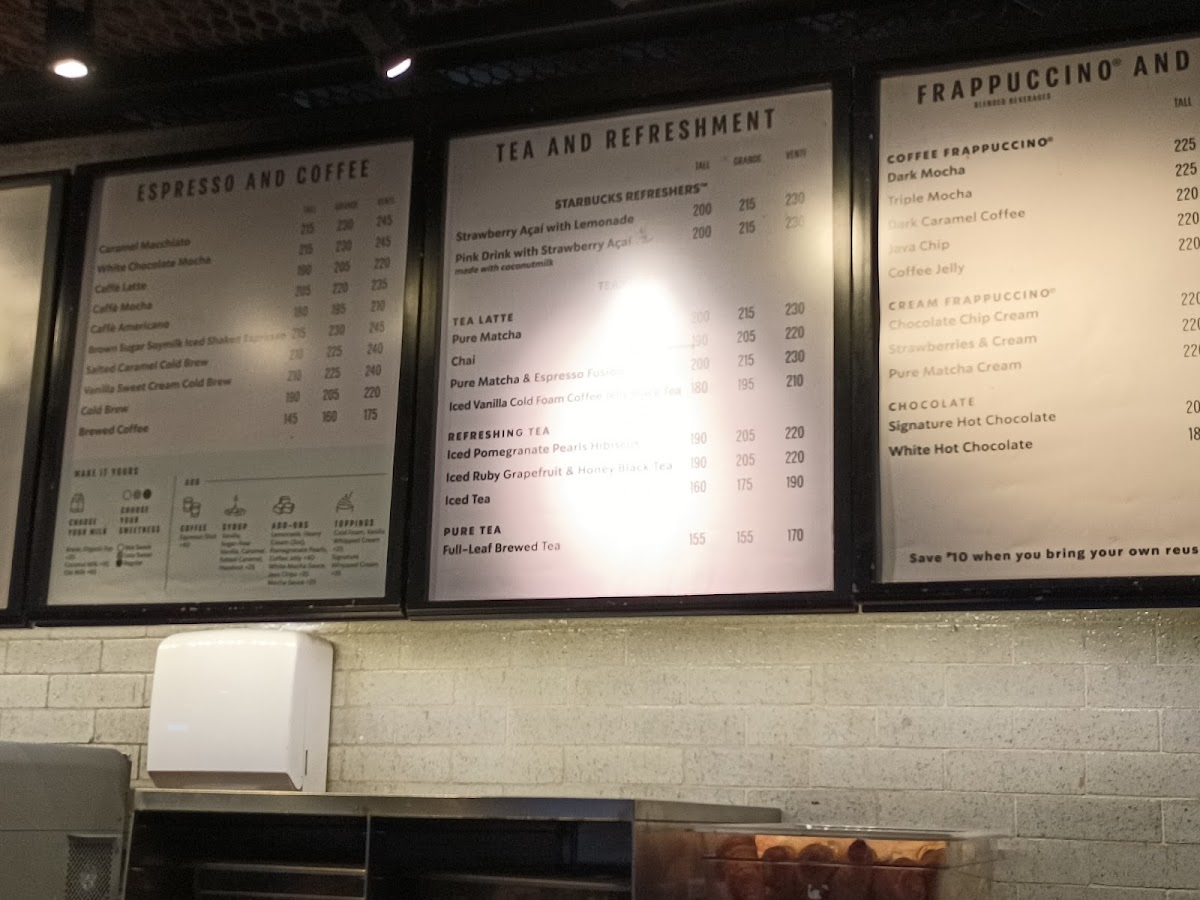 Starbucks NAIA Terminal 1 Photo Menu 2