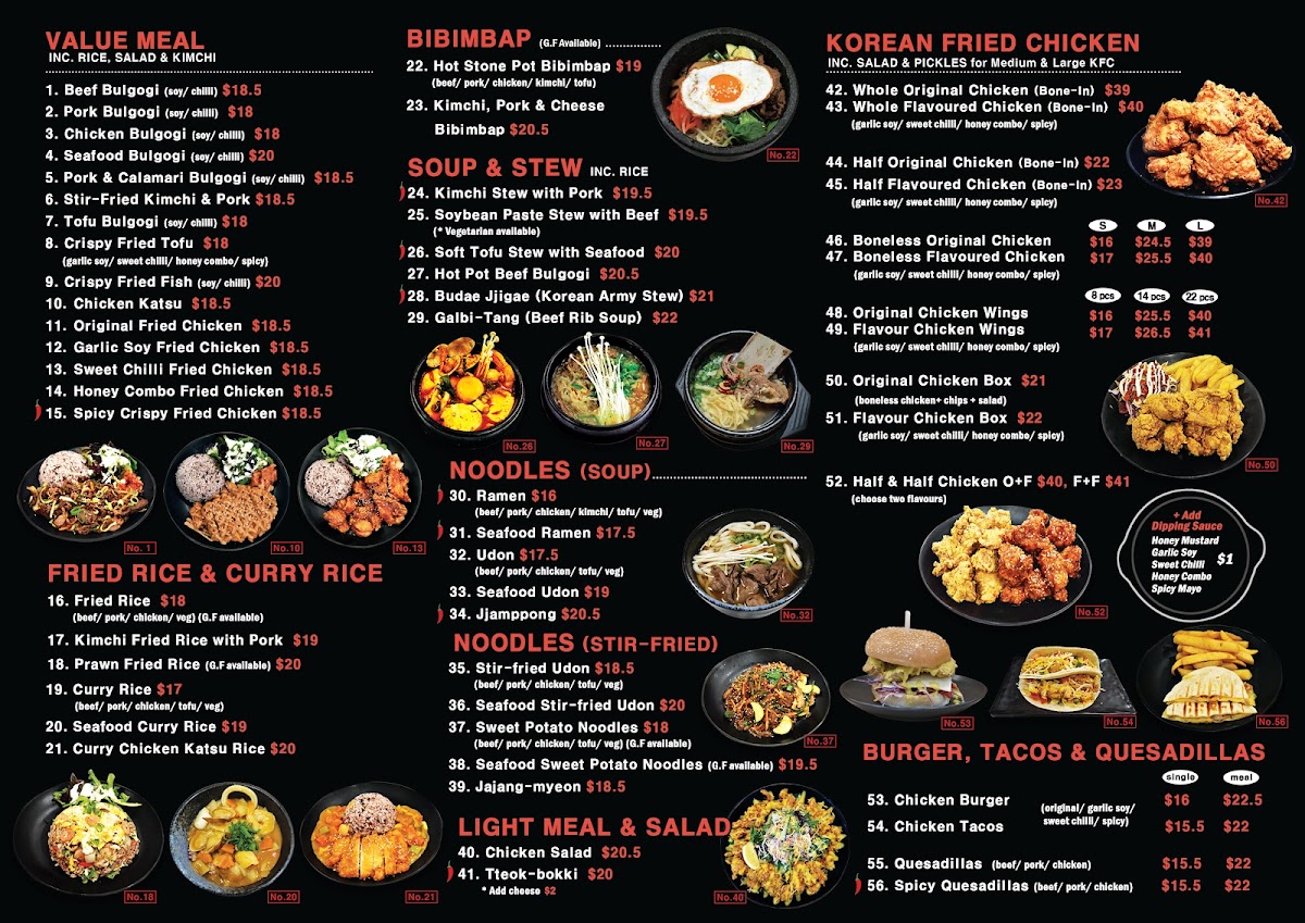 Crispers - Korean Gourmet Chicken Photo Menu 1