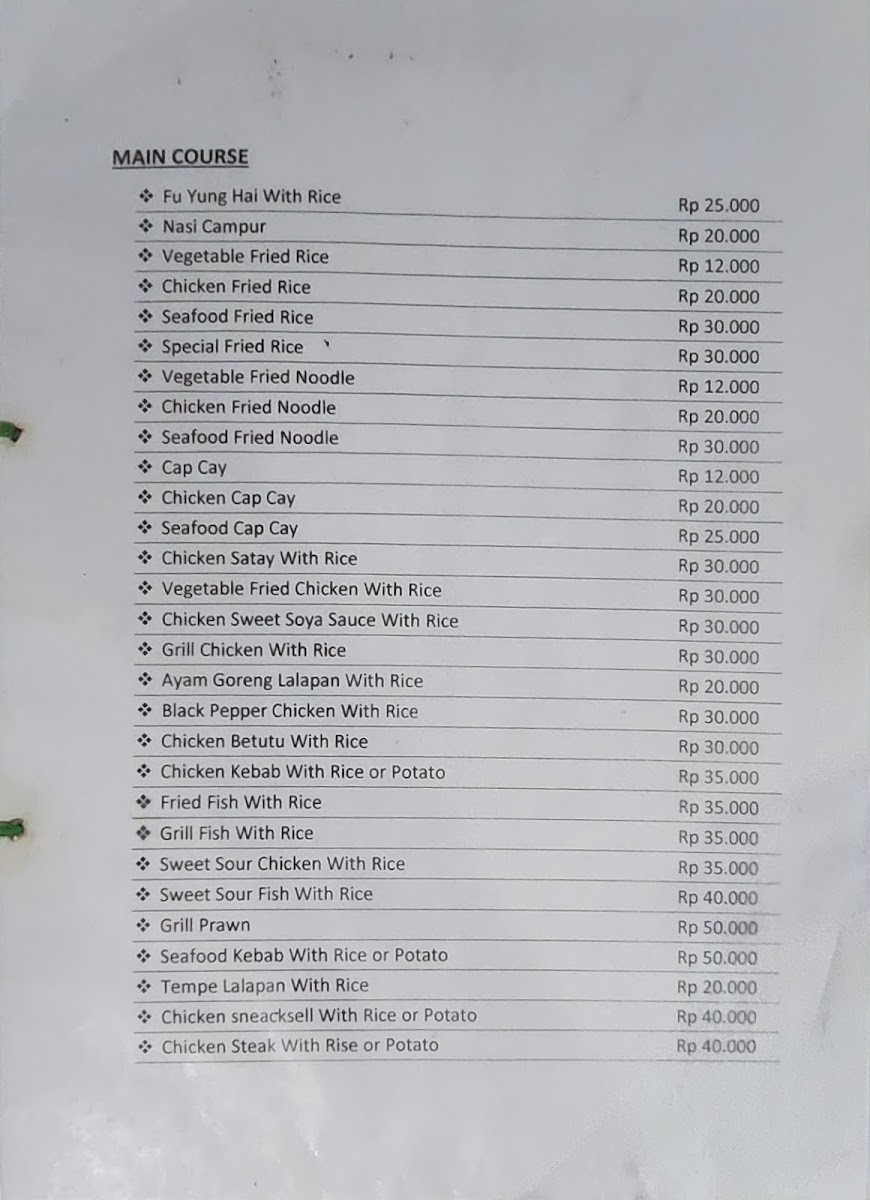 Warung Local Price Photo Menu 3