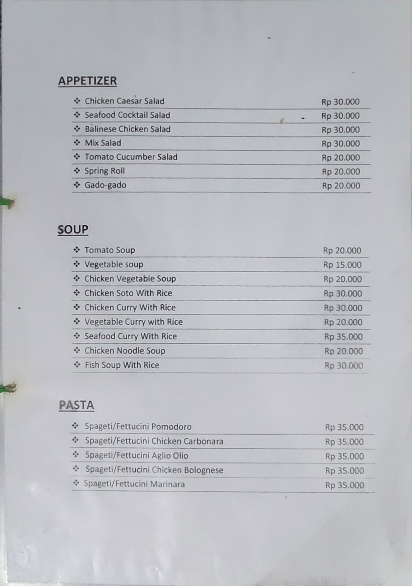 Warung Local Price Photo Menu 5