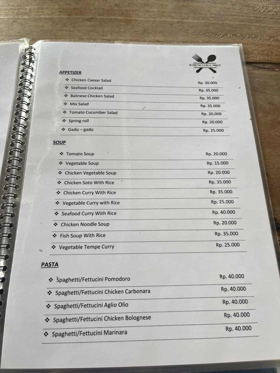 Warung Local Price Photo Menu 7