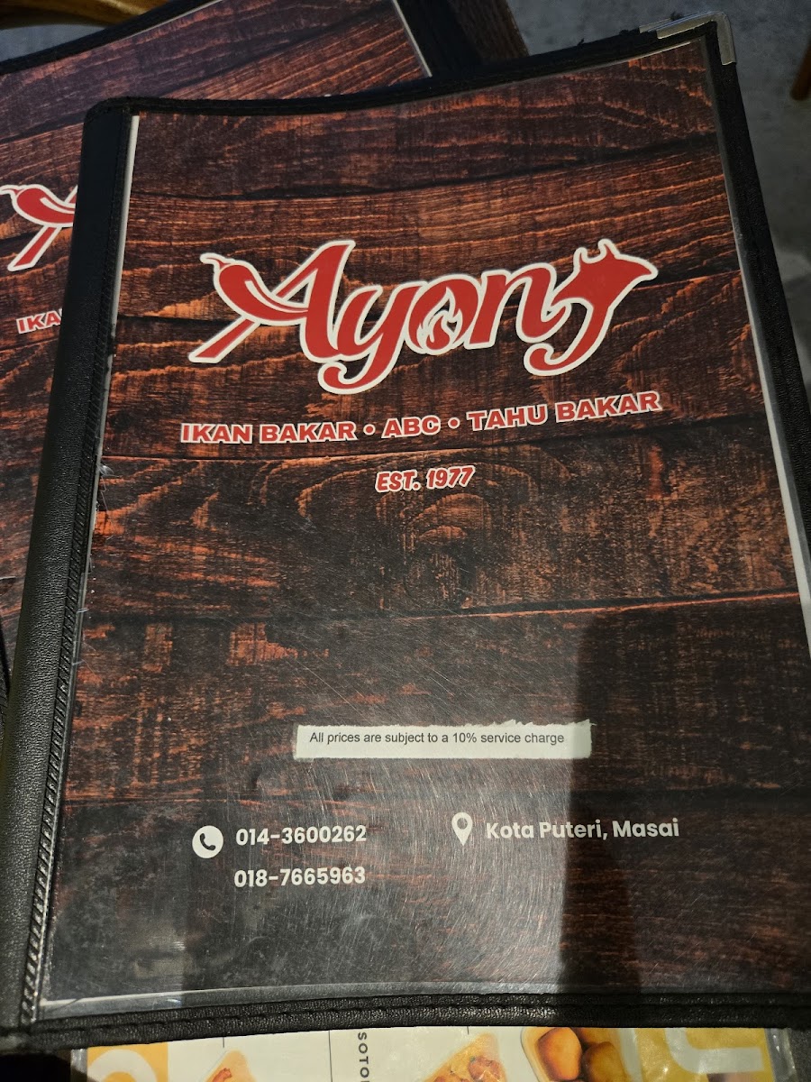 Ayong Ikan Bakar Masai Photo Menu 7
