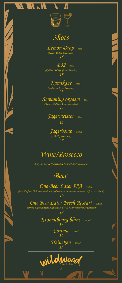 Wildwood Coffee & Cocktail Bar Photo Menu 4